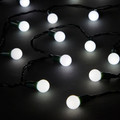 Christmas Lights 120 LED, balls, cool white, in-/outdoor