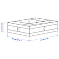 SKUBB Box with compartments, dark grey, 44x34x11 cm