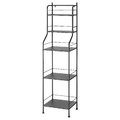 FRÖSJÖN Shelving unit, black, 40x156 cm