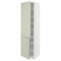 METOD High cabinet with shelves/2 doors, white/Stensund light green, 60x60x220 cm