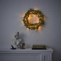 STRÅLA LED wreath, battery-operated artificial, 45 cm