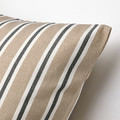 KORALLBUSKE Cushion cover, beige white/stripe pattern, 50x50 cm