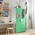 SMÅSTAD / PLATSA Wardrobe, white/green, 60x57x123 cm