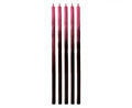 Candles Twist Ombre 5pcs, red/black