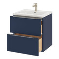 Goodhome Wall-mounted Basin Cabinet Imandra 60cm, matt dark blue