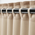 ANNAKAJSA Room darkening curtains, 1 pair, beige, 145x300 cm