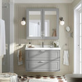 TÄNNFORSEN Wash-stand with drawers, light grey, 100x48x63 cm