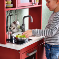 DUKTIG Play kitchen, red, 72x40x109 cm