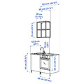 ENHET Kitchen, white, oak effect, 123x63.5x222 cm