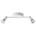 KRUSNATE Ceiling spotlight with 2 spots, white