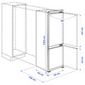 RISNÄS Fridge/freezer, white/IKEA 500 integrated, 192/79 l