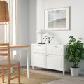 BESTÅ Storage combination w doors/drawers, white, Smeviken/Kabbarp white, 120x42x74 cm