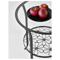 KLINGSBO Side table, black, clear glass, 49x60 cm