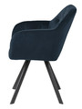 Upholstered Chair Lola, velvet, navy blue