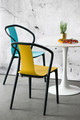 Chair Bella, black/yellow