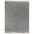 KLAPPERSTARR Rug, high pile, blue/handmade, 240x300 cm