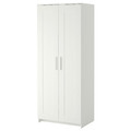 BRIMNES Wardrobe with 2 doors, white, 78x190 cm