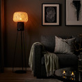 SYMFONISK Floor lamp with WiFi speaker, bamboo/smart