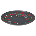 VINTERFINT Side plate, flower pattern dark grey, 20 cm