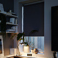 FYRTUR Block-out roller blind, wireless, battery-operated grey, 100x195 cm
