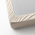 DVALA Fitted sheet, beige, 120x200 cm