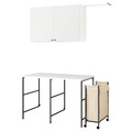 ENHET Storage combination, anthracite/white, 139x63.5 cm