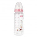 NUK First Choice Plus Baby Bottle with Temperature Control 300ml 6-18m, pink