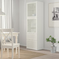 BESTÅ Storage combination w/glass doors, white, Hanviken white, clear glass, 60x42x192 cm