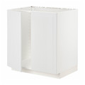 METOD Base cabinet for sink + 2 doors, white/Stensund white, 80x60 cm