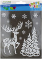 Christmas Window Stickers Glitter Reindeer