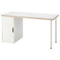 LAGKAPTEN / ALEX Desk, white/anthracite, 140x60 cm