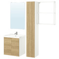 ENHET Bathroom, white/oak effect, 64x43x65 cm