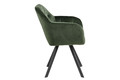 Upholstered Chair Lola, auto return, velvet, forest green