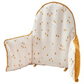 ANTILOP Supporting cushion and cover, dark yellow/white dotted