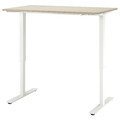 TROTTEN Desk sit/stand, beige/white, 120x70 cm