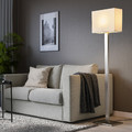 TOMELILLA Floor lamp, nickel-plated, white, 150 cm