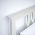 HEMNES Bed frame, white stain/Lönset, 120x200 cm