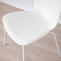 EKEDALEN / LIDÅS Table and 4 chairs, white/white white, 120/180 cm