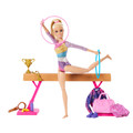 Barbie Gymnastics Playset With Blonde Fashion Doll HRG52 3+