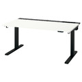 MITTZON Desk sit/stand, electric white/black, 140x80 cm