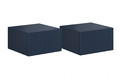 Wall-Mounted Bedside Table Nicole Set of 2, dark blue