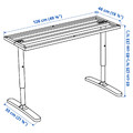 BEKANT Underframe for table top, white, 140x60 cm