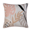 GoodHome Cushion Leaves 45 x 45 cm, light