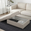 VIMLE Footstool with storage, Gunnared beige