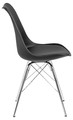 Chair Eris, 1pc, PP/faux leather, black/chrome