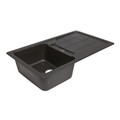 Cooke&Lewis Granite Kitchen Sink Arber 1 Bowl with Drainer, black