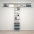 PLATSA Open shelving unit, white, 300x42x281 cm