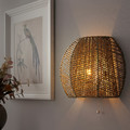 MÅNALG Wall lamp, wired-in installation, sedge/handmade