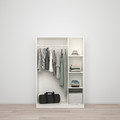 KLEPPSTAD Wardrobe with 3 doors, white, 117x176 cm