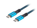 Lanberg Cable USB-C M/M USB4 0.5m 100W 8K 60Hz, black-blue